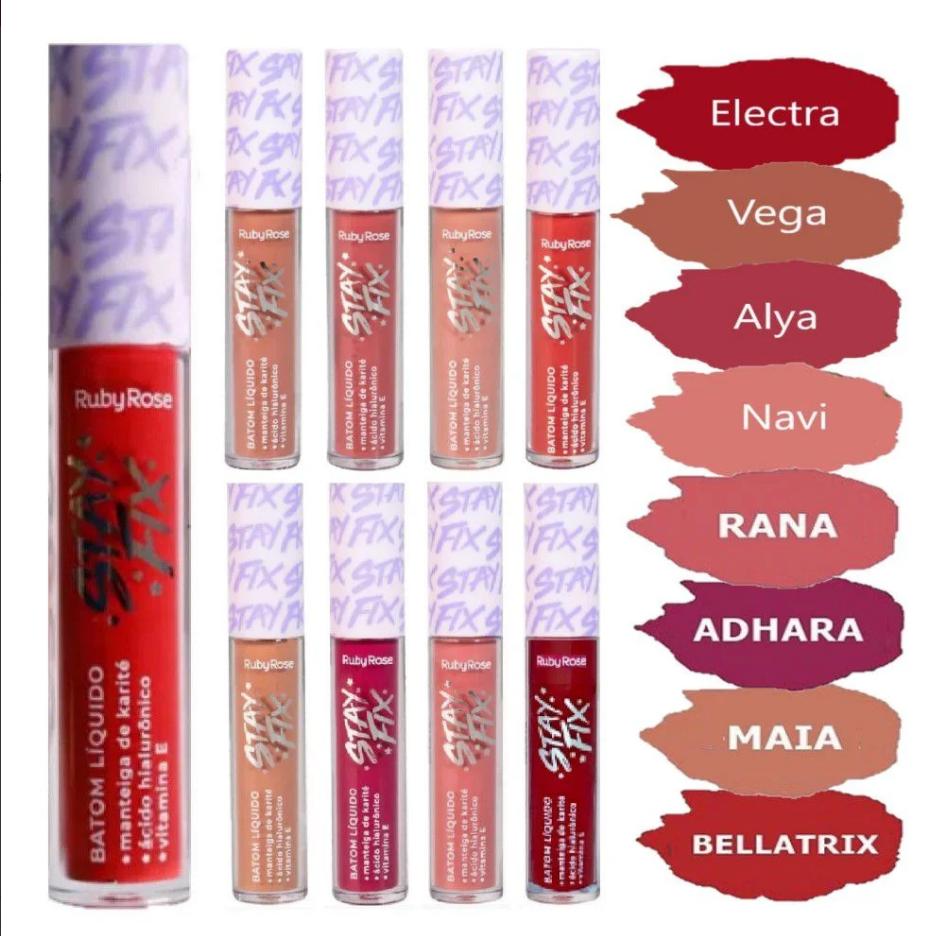 Batom Liquido Stay Fix -Ruby Rose Cor:hb569/6 — miniatura 2