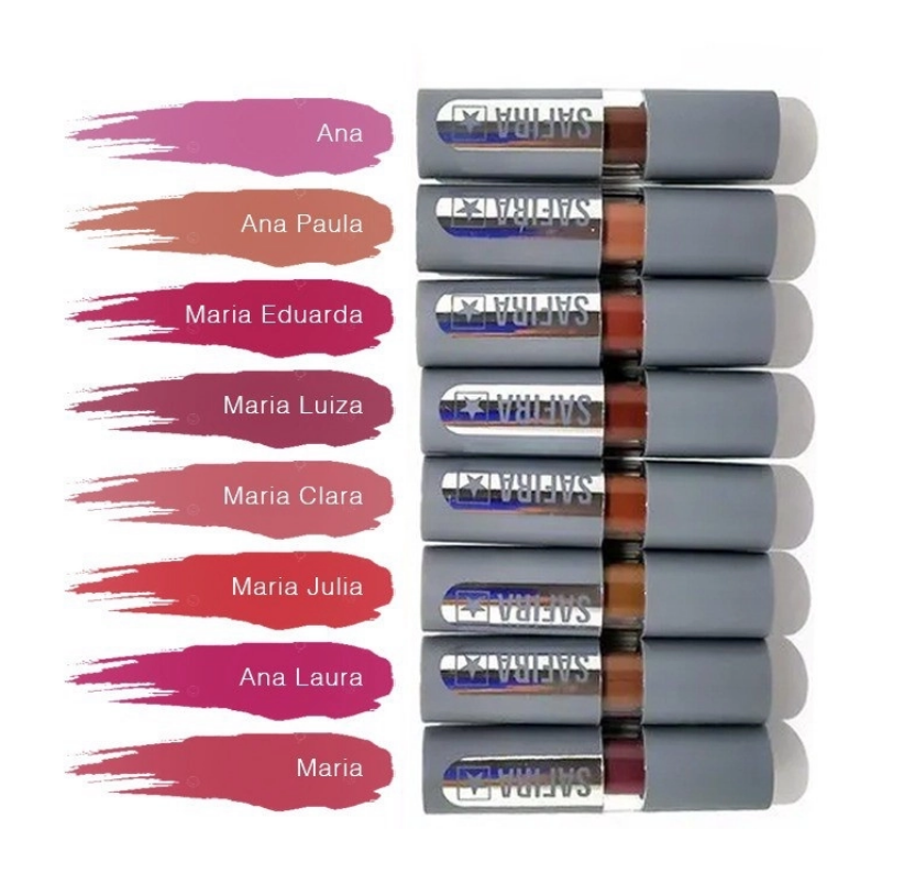 Batom Super Matte Anas e Marias ( 8 Cores ) Safira Cor:07 — miniatura 3