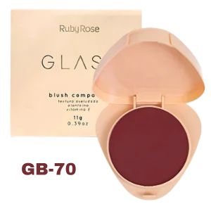 Blush Compacto Glass Gb-70 Hb-6120-7 - Ruby Rose