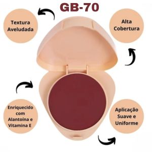 Blush Compacto Glass Gb-70 Hb-6120-7 - Ruby Rose — miniatura 2