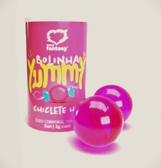 Bolinha Beijavel Sabor Chiclete Hot Com 2 Unidades Yummy Sexy Fantasy