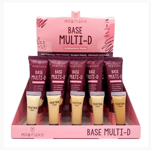 Box Base Liquida Matte Multi-D 5 Cores ( Box Com 25 Unidades ) - Miamake