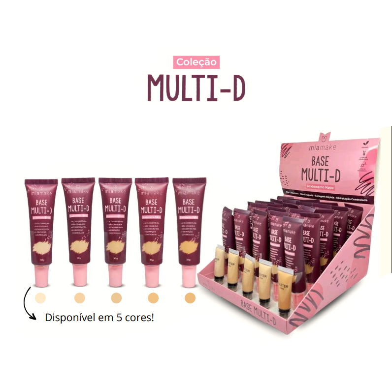 Box Base Liquida Matte Multi-D 5 Cores ( Box Com 25 Unidades ) - Miamake — miniatura 2