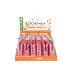 Box Batom Bala Matte Primavera 6 Cores - Miamake ( Box Com 36 Unidades ) - Miamake