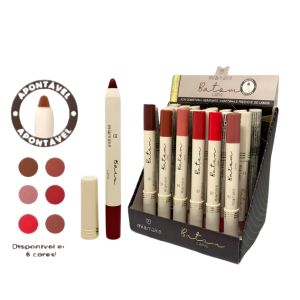 Box Batom Lapis 6 Cores Apontavel ( Box Com 24 Unidades ) - Miamake
