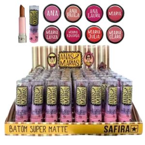 Box Batom Super Matte Anas e Marias 8 Cores ( Box Com 56 Unidades ) - Safira
