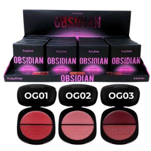 Box Blush Duo Obsidian Gemini 3 Cores Hb1000-G-1 ( Box Com 24 Unidades ) - Ruby Rose