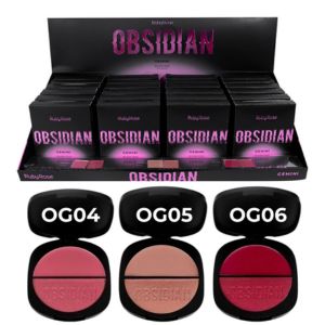 BOX BLUSH DUO OBSIDIAN GEMINI 3 CORES HB1000-G2 ( BOX COM 24 UNIDADES ) - RUBY ROSE
