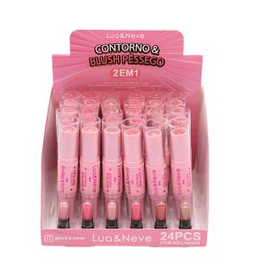 BOX C/24 UN CONTORNO E BLUSH PESSEGO 2 EM 1 6 TONS - LUA E NEVE - imagem 1