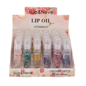 Box C/24 Un Lip Oil Vitamina e Transparente Roll-On Flor- Lua e Neve