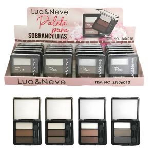 BOX C/24 UN PALETA DE SOMBRA PARA SOBRANCELHAS CREME / PO 4 TONS - LUA E NEVE - imagem 1