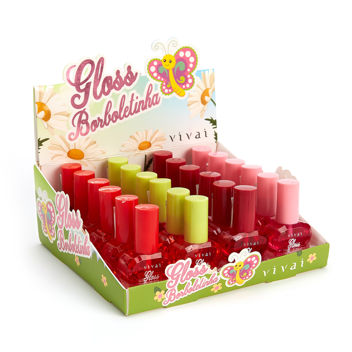 Box C/24 Uni Lip Gloss Borboletinha - Vivai