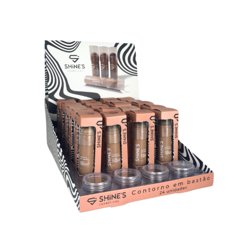 Box Contorno Em Bastao Ultrapigmentado e Cremoso 4tons ( Box Com 24 Unidades ) - Shine'S