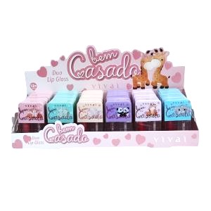 Box Duo Lip Gloss Bem Casado 6 Cores ( Box Com 24 Unidades ) - Vivai