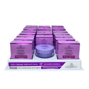 Box Gel Creme Hidratante Facial Antioleosidade Regenerador Noturno (box Com 22 Unidades) - Phallebeauty