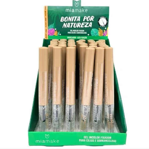 BOX GEL INCOLOR CILIOS E SOBRANCELHAS BONITA POR NATUREZA C/36 UNI - MIAMAKE - imagem 1