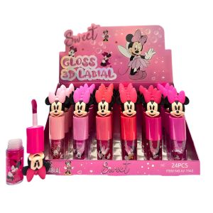 Box Gloss 3d Labial Minnie 6 Tons ( Box Com 24 Unidades )