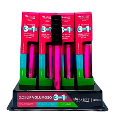 BOX GLOSS LIP VOLUMOSO 3 EM 1 (COR 301, ROSA) C/32 -MAX LOVE - miniatura 2