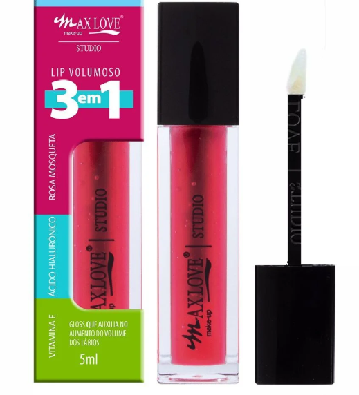 BOX GLOSS LIP VOLUMOSO 3 EM 1 (COR 301, ROSA) C/32 -MAX LOVE - miniatura 3
