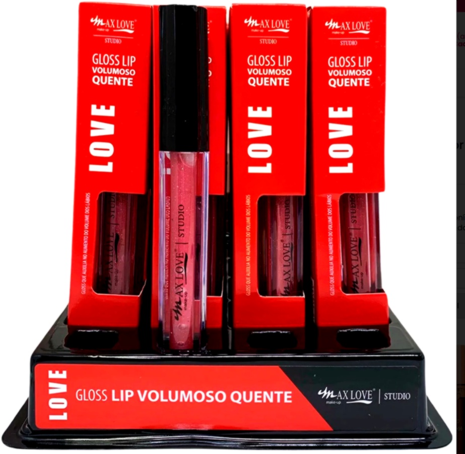 BOX GLOSS LIP VOLUMOSO QUENTE  (COR 154) C/32 UNI  -MAX LOVE - imagem 1