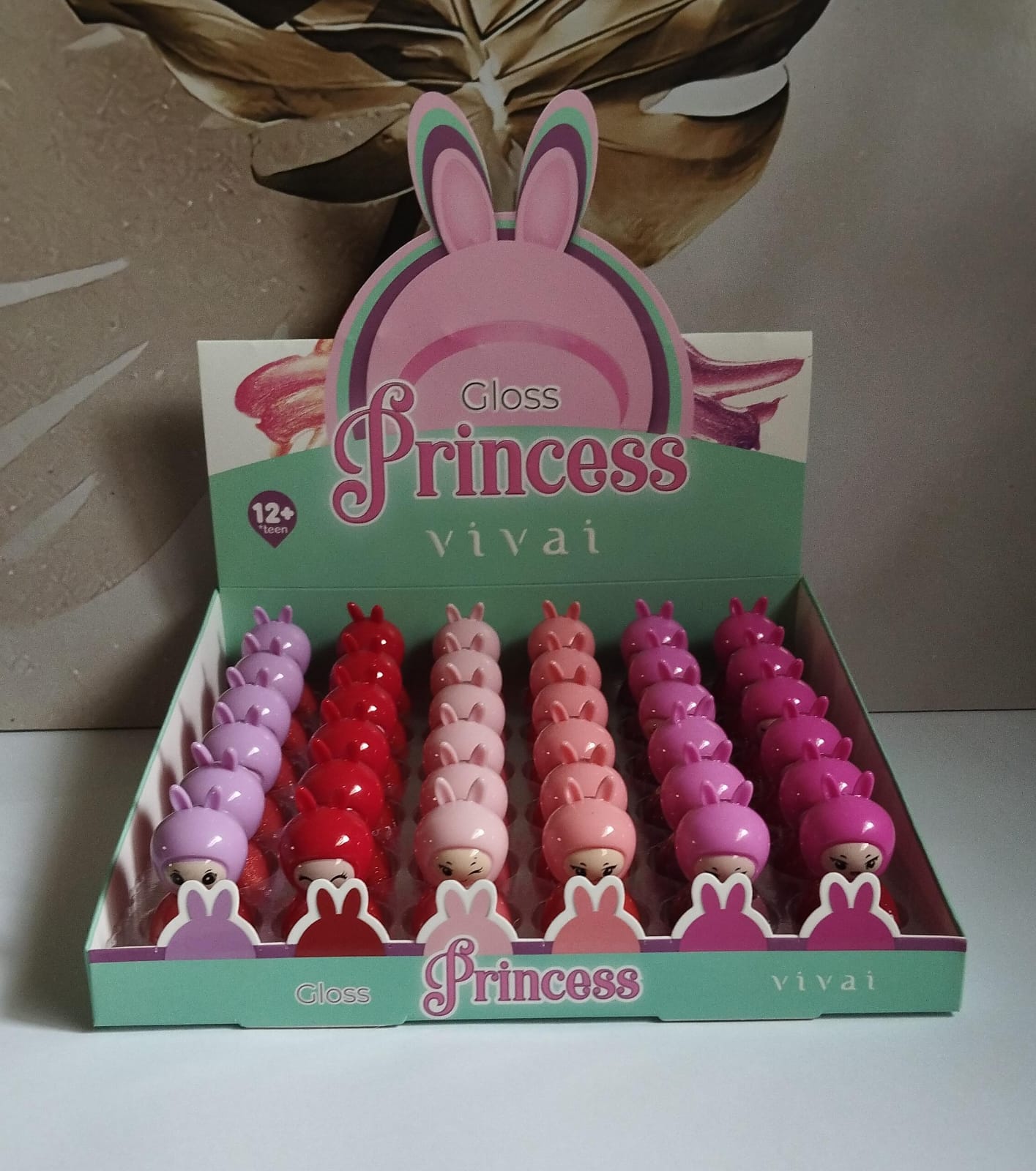 Box Gloss Princess (6 Cores) 36 Unidades -Vivai