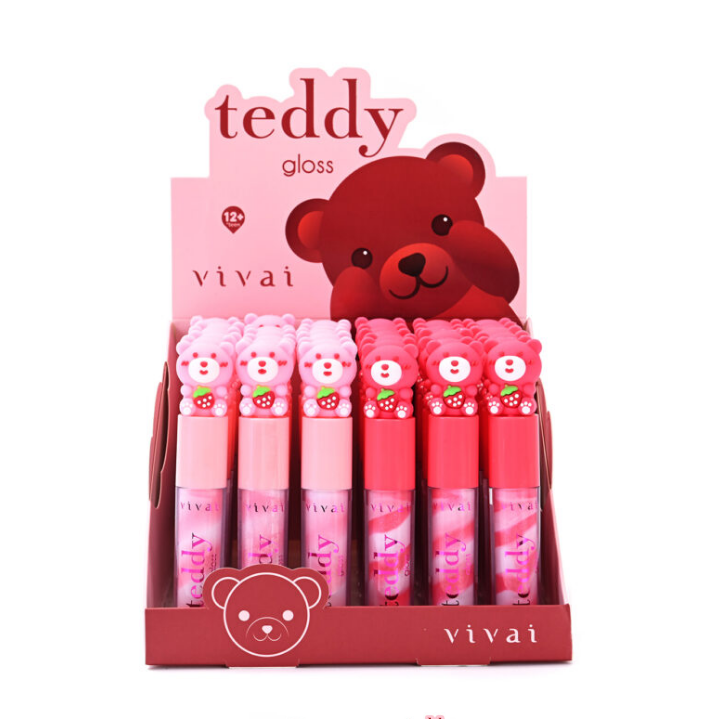 Box Gloss Teddy Com Moranguinho 2 Tons ( Box Com 36 Unidades ) - Vivai