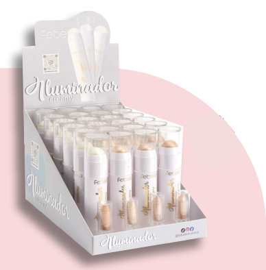 BOX ILUMINADOR FACIAL CREAMY BASTAO 4 TONS ( BOX COM 24 UNIDADES ) - FEBELLA - imagem 1