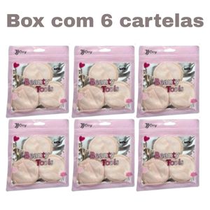 Box Kit Com 3 Esponjas Redonda Para Maquiagem ( Box Com 6 Unidades ) - Jony