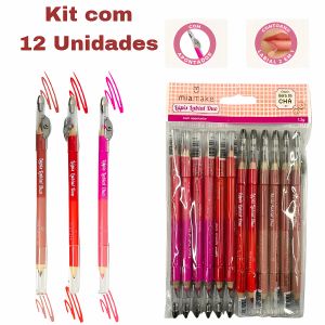 Box Lapis Labial Duo Hora do Chá (com 12 Unidades ) - Miamake
