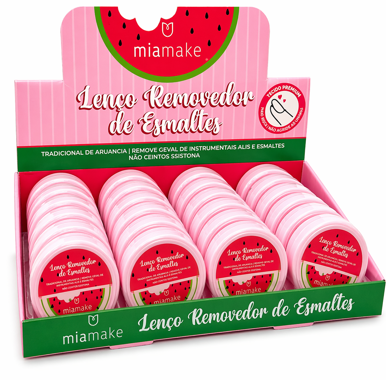 BOX LENCO REMOVEDOR DE ESMALTE ( BOX COM 24 UNIDADES ) - MIAMAKE - imagem 1