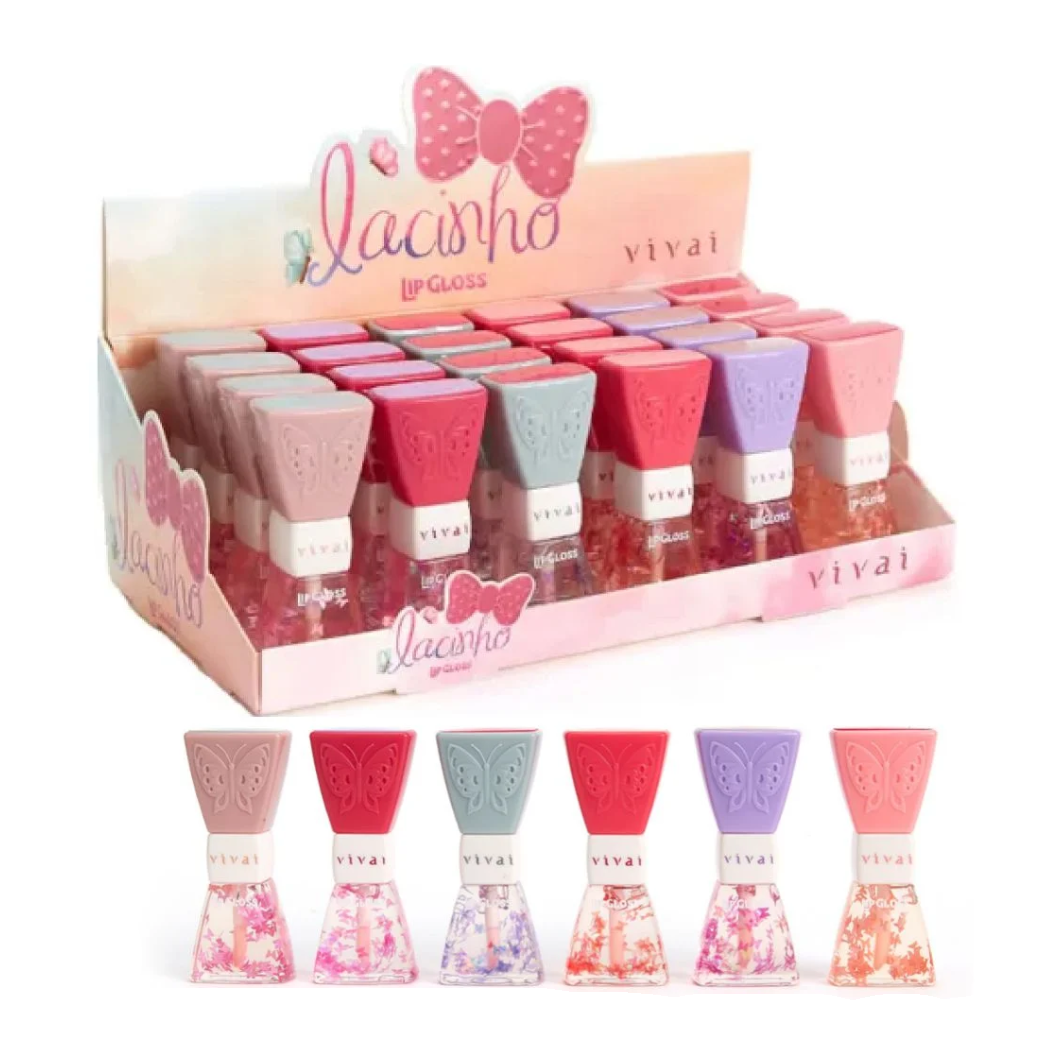 Box Lip Gloss Laço 6 Tons ( Box Com 24 Unidades ) - Vivai