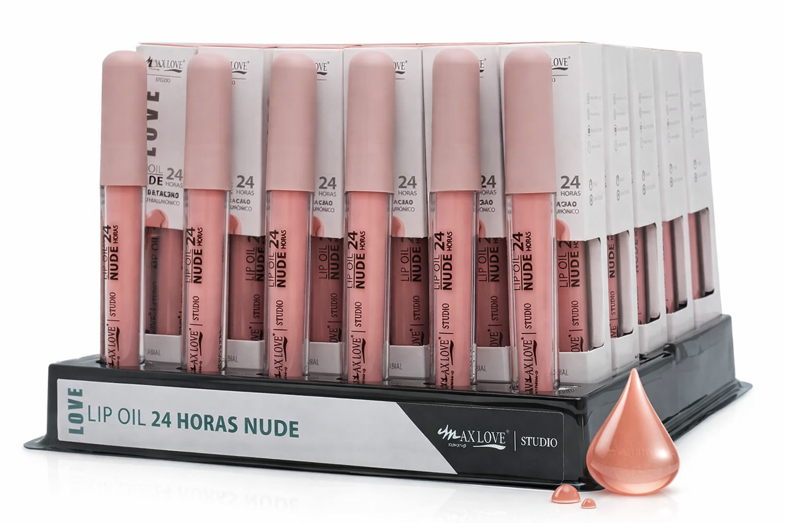 BOX LIP OIL 24H NUDE COR 805 C/36 UNI -MAX LOVE - imagem 1