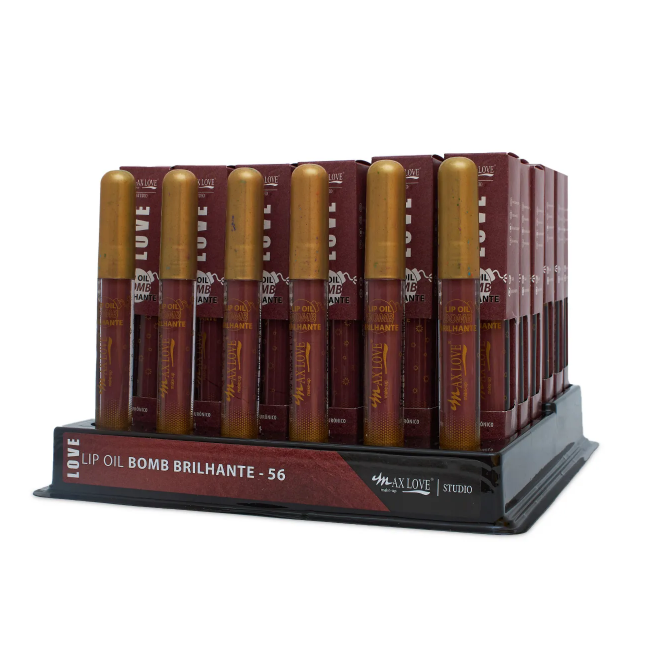 BOX LIP OIL BOMB BRILHANTE COR 56 ( BOX COM 36 UNIDADES ) - MAX LOVE - imagem 1