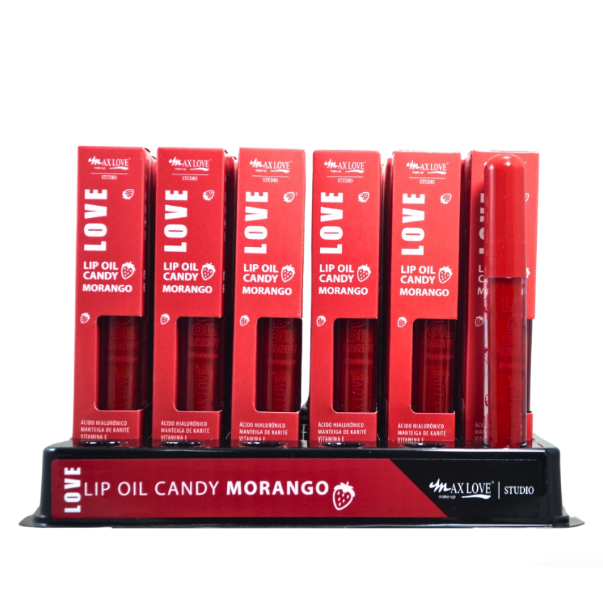 BOX LIP OIL CANDY MORANGO C/36 UNI- MAX LOVE - imagem 1