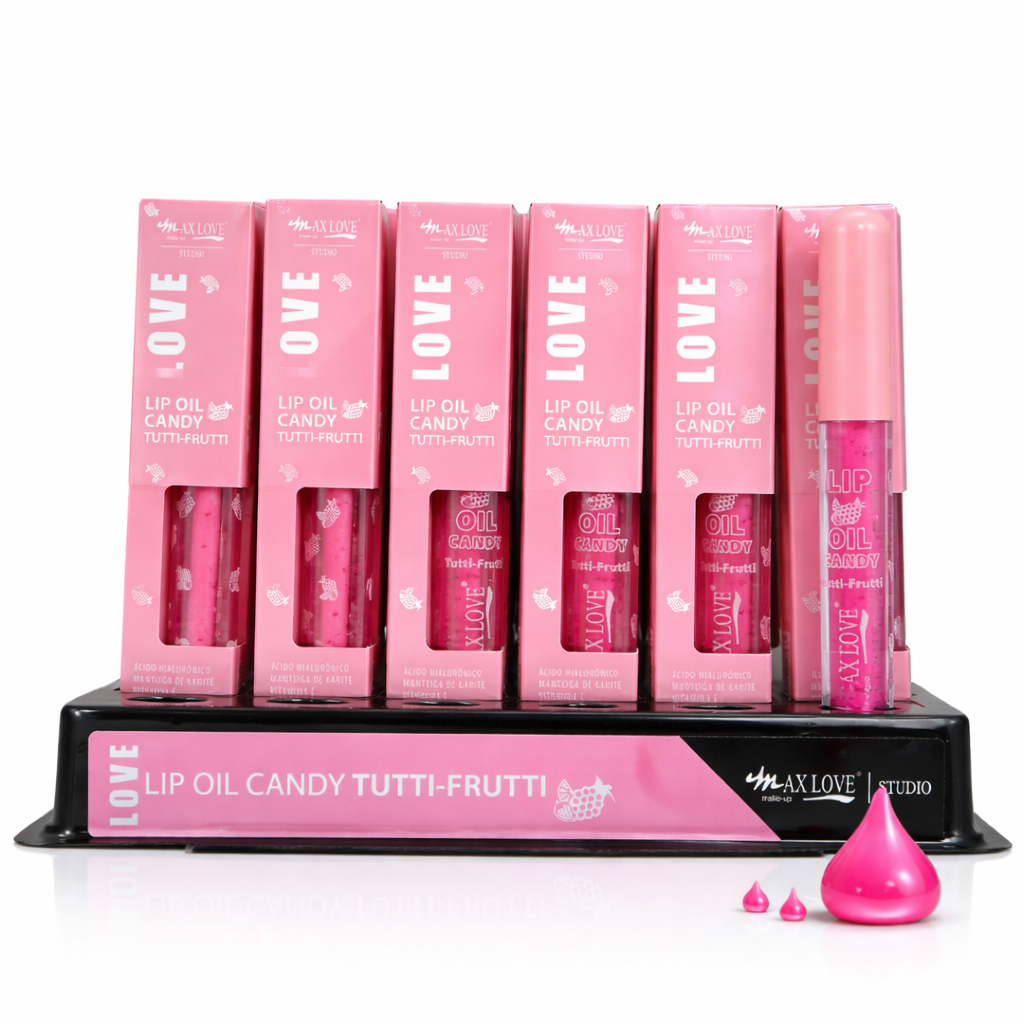 BOX LIP OIL CANDY TUTI-FRUTI C/36 UNI - MAX LOVE - imagem 1