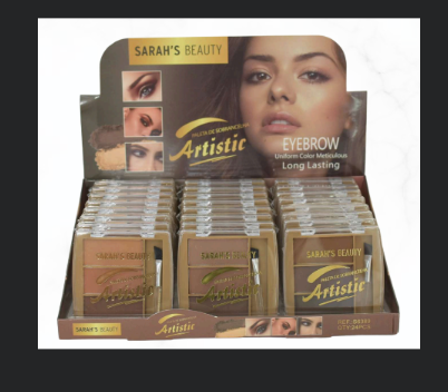 Box Paleta de Sobrancelha Artistic 3 Cores (3 Tons) - Sarah'S Beauty