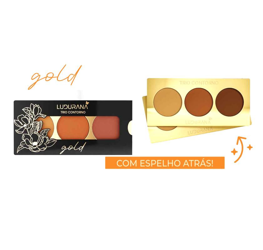 Box Paleta Trio de Contorno Gold ( Box Com 12 Unidades) - Ludurana — miniatura 4