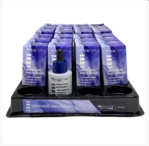 BOX SERUM FACIAL ANTISSINAIS 30ML ( BOX COM 24 UNIDADES ) - MAX LOVE - imagem 1