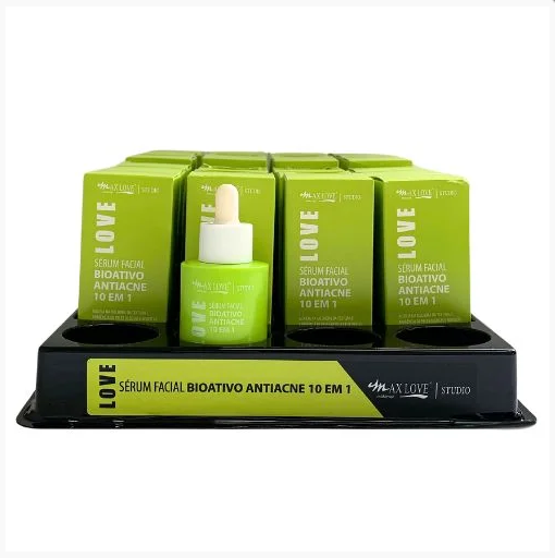 BOX SERUM FACIAL BIOATIVO ANTIACNE 10 EM 1 30ML ( BOX COM 24 UNIDADES ) - MAX LOVE - imagem 1