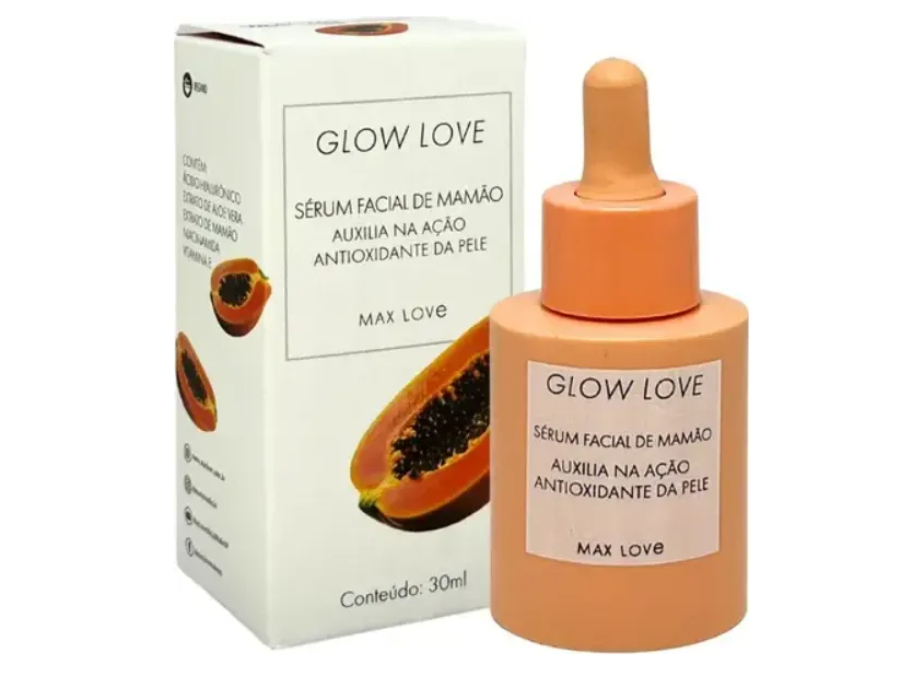 BOX SERUM FACIAL MAMÃO  GLOW 30ML ( BOX COM 36 UNIDADES ) - MAX LOVE - miniatura 2