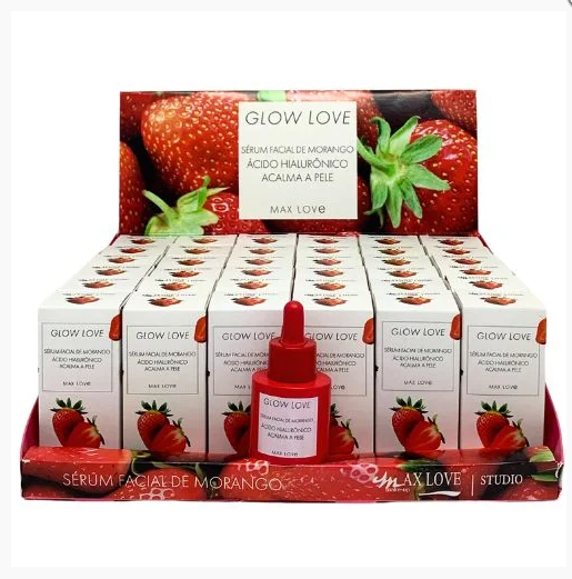 BOX SERUM FACIAL MORANGO GLOW 30ML ( BOX COM 36 UNIDADES ) - MAX LOVE - imagem 1