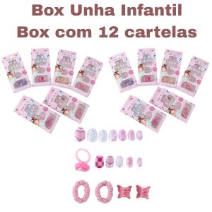Box Unhas Infantil Kit Fofy'S Cores Variadas ( Box Com 12 Unidades ) - Vivai