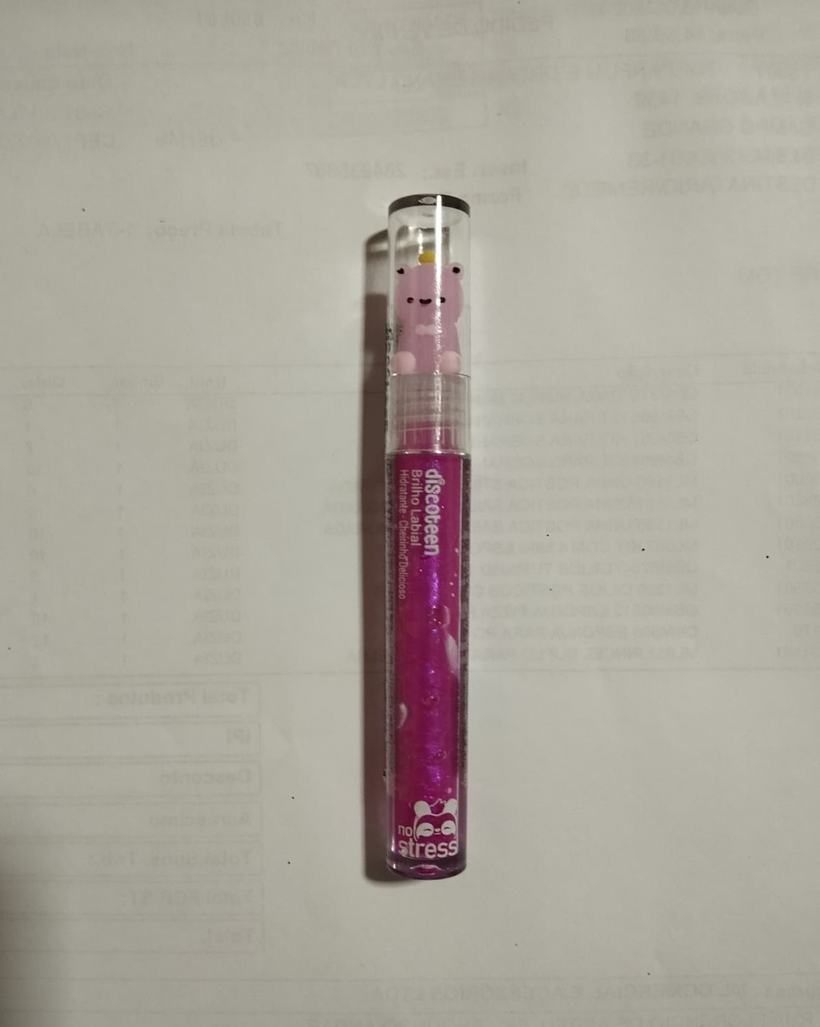 Brilho Labial Infantil No Stress Ursinho ( 6 Cores ) Discoteen Cor:cor1 — miniatura 2