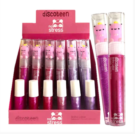Brilho Labial Infantil No Stress Ursinho ( 6 Cores ) Discoteen Cor:cor6 — miniatura 3