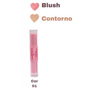 CONTORNO E BLUSH PESSEGO 2 EM 1 6 TONS - LUA E NEVE COR:01 - imagem 1