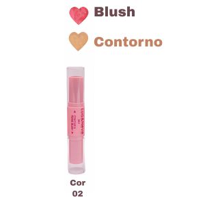 CONTORNO E BLUSH PESSEGO 2 EM 1 6 TONS - LUA E NEVE COR:02 - imagem 1
