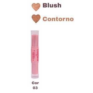 CONTORNO E BLUSH PESSEGO 2 EM 1 6 TONS - LUA E NEVE COR:03 - imagem 1