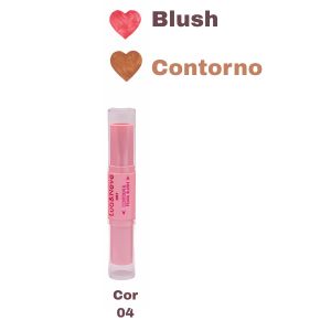 CONTORNO E BLUSH PESSEGO 2 EM 1 6 TONS - LUA E NEVE COR:04 - imagem 1