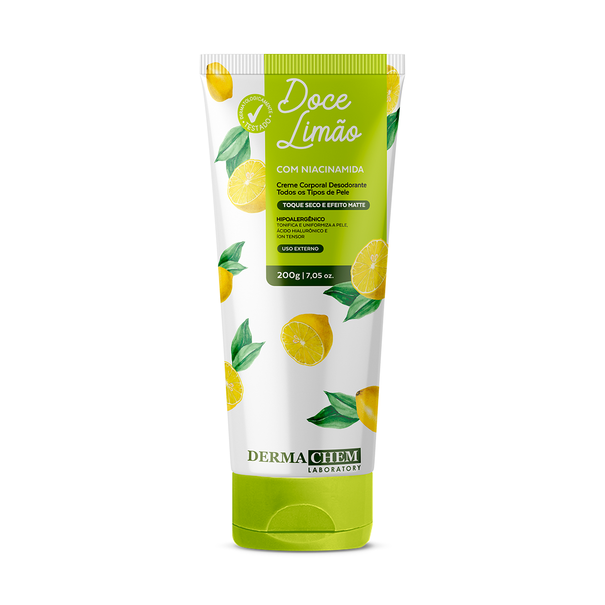 Creme Corporal Desodorante Doce Limão 200g Dermachem