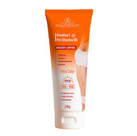 Creme Hidratante Corporal 240g Com Filtro Solar - Phallebeauty